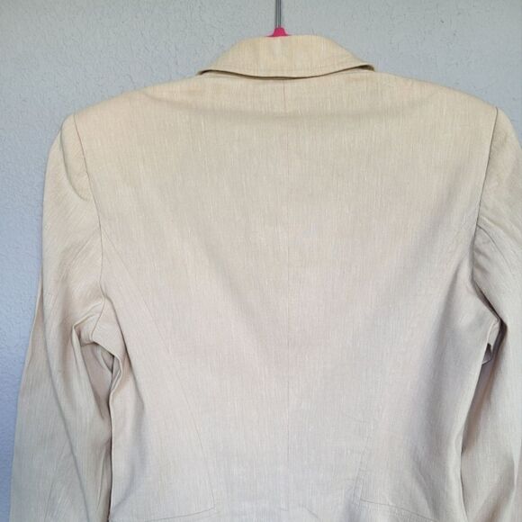 Vintage ESCADA Tan wool/linen blend Size EU 34/ Small - Picture 5 of 16